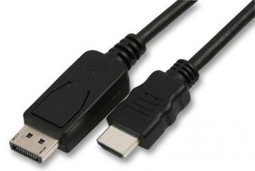 Pro Signal DisplayPort Male to HDMI Male Lead, 1.8m Black