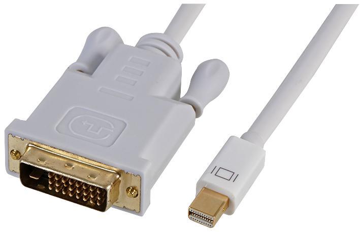 Pro Signal Mini DisplayPort to DVI-D Male to Male Lead, 3m White