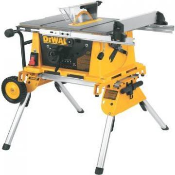 DeWalt Compact Job Site Table Saw With Rolling Stand, 10-In.