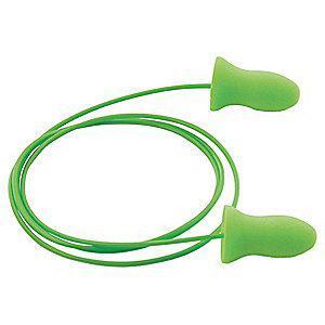 Moldex 33dB Disposable Contoured-Shape Ear Plugs; Corded, Green