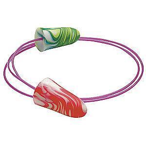 Moldex 33dB Disposable Tapered-Shape Ear Plugs; Corded, Multicolor