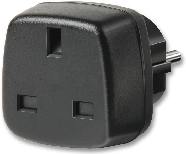 Brennenstuhl Travel Adapter, UK to Euro (Earthed)