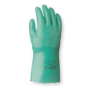 Ansell Chemical Resistant Gloves, Light Thickness, Knit Lining, Green, PR 1