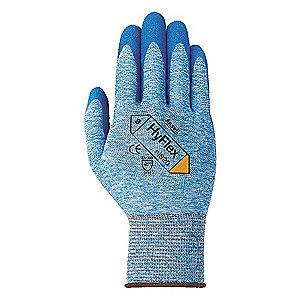 Ansell 15 Gauge Nitrile Coated Gloves, L, Blue