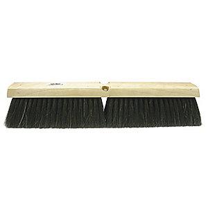 Tough Guy Horsehair Push Broom, Block Size 24", Hardwood Block Material