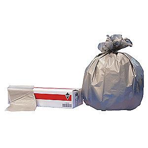 Tough Guy 33 gal. Extra Heavy Trash Bags, Silver, Flat Pack of 100
