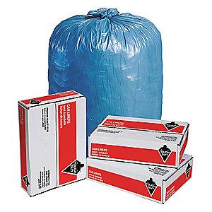 Tough Guy 65 to 95 gal. Super Heavy Trash Bags, Blue, Flat Pack of 50