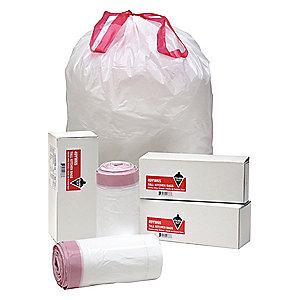 Tough Guy 13 gal. Extra Heavy Trash Bags, White, Coreless Roll of 40