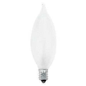 GE 40W Incandescent Lamp, CA10, Candelabra Screw (E12), 360 lm, 2800K