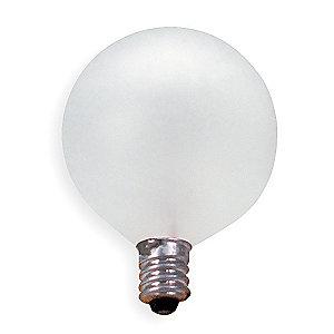 GE 25W Incandescent Lamp, G16.5, Candelabra Screw (E12), 210 lm, 2500K
