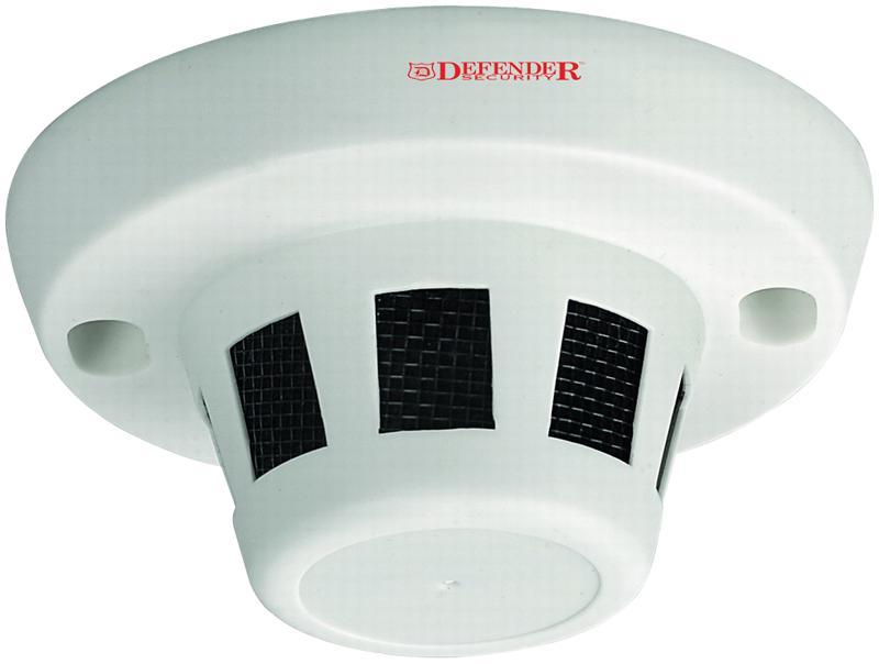 Defender Security 800TVL Covert Smoke Detector Camera, White