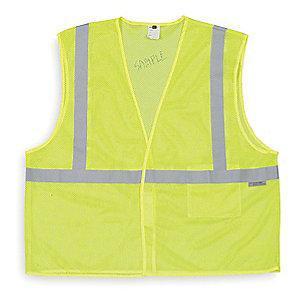 Condor Yellow/Green with Silver Stripe High Visibility Vest, ANSI 1, 2XL