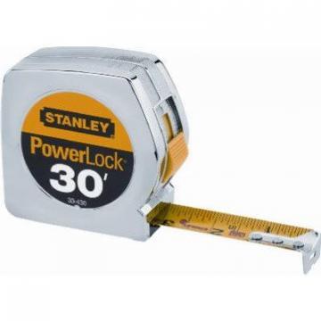 Stanley Powerlock Tape Measure, 30-Ft. x 1"