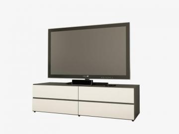 Nexera Allure 60" TV Stand with 2 Drop-Down Doors and 2 Drawers
