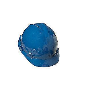 MSA Front Brim Hard Hat, 4 pt. Ratchet Susp., Blue, Hat Size: 7 to 8-1/2