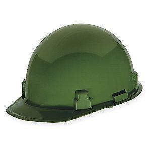 MSA Hard Hat, 4 pt. Ratchet Susp., Green, Hat Size: 6-5/8 to 7-3/4