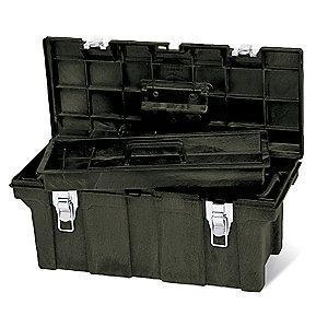 Rubbermaid Structural Foam Portable Tool Box, 2271 cu. in., Black