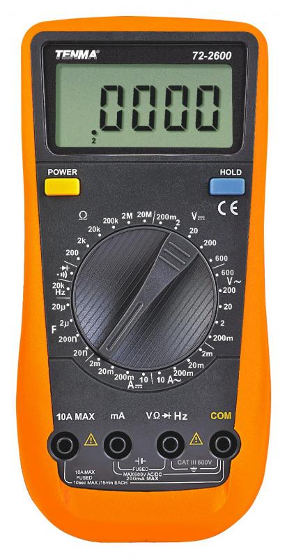 Tenma 600V AC/DC Manual Ranging Digital Multimeter
