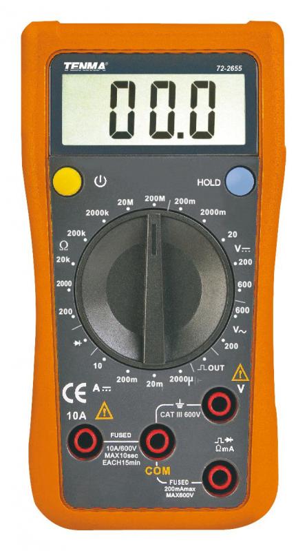Tenma 600V AC/DC Manual Ranging Digital Multimeter with Square Wave Output