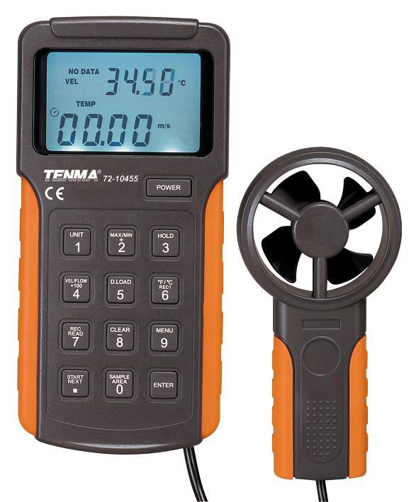 Tenma CFM/ CMM Digital Anemometer with Thermometer