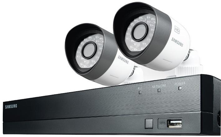 Samsung 4 Channel HD All-In-One 1TB DVR Security System, 2x Day & Night Cameras