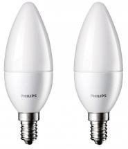 Philips E14 LED Candle Bulb Twin Pack, 3W 250LM Warm White