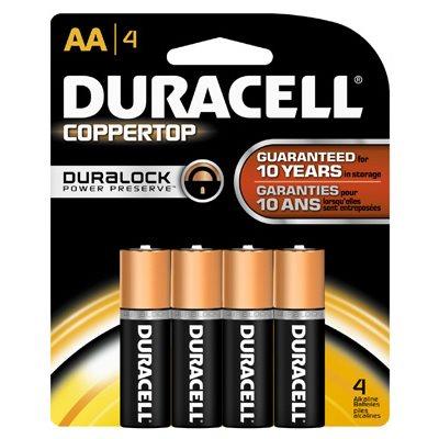 Duracell 4-Pack  "AA" Alkaline Batteries