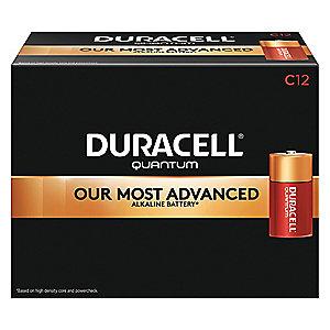 Duracell C Standard Battery, Duracell Quantum, Alkaline, PK12