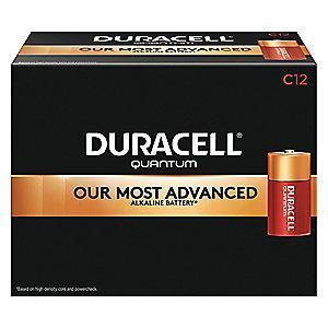 Duracell C Standard Battery, Duracell Quantum, Alkaline, PK12
