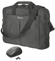 Trust Primo 16" Laptop Bag with Mouse, Black