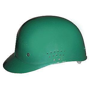 Condor Green Polyethylene Bump Cap, Perforated Sides, Fits Hat Size: 6.5 to 7.5