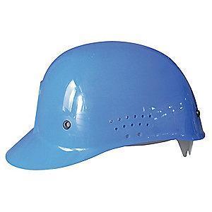 Condor Blue Polyethylene Bump Cap, Perforated Sides, Fits Hat Size: 6.5 to 7.5
