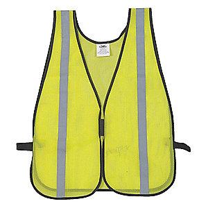 Condor Yellow/Green with Silver Stripe High Visibility Vest, Hook-and-Loop,2-3XL