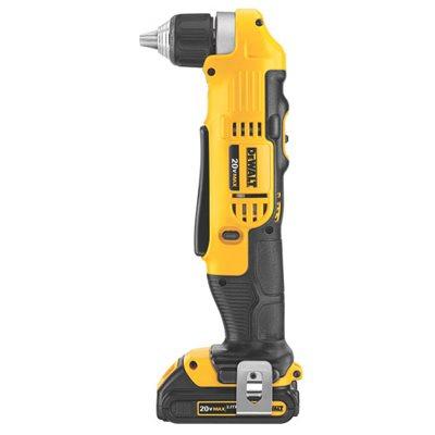 DeWalt Cordless Right Angle Drill/Driver Kit, 3/8", 20-Volt Max Lithium Ion, 2-S