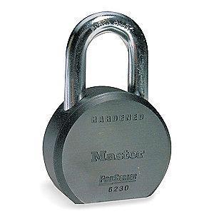 Master Lock Open Shackle Keyed Padlock, 1-1/8" Shackle Height, Silver