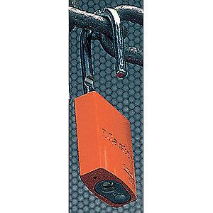 Master Lock Orange Lockout Padlock, Alike Key Type, Aluminum Body Material