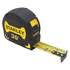 Stanley 30 ft. Steel SAE Tape Measure, Yellow/Black
