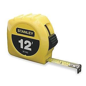 Stanley 12 ft. Steel SAE Tape Measure, Yellow