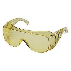 Condor Visitor Scratch-Resistant Safety Glasses, Amber Lens Color