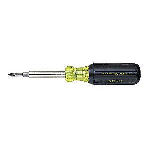 Klein 5-in-1 Multi-Bit Screwdriver, 7-1/2" Length, Number of Pieces: 3