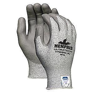 MCR Cut Resistant Gloves, Cut Level A3 Lining, Gray/Salt and Pepper, XL