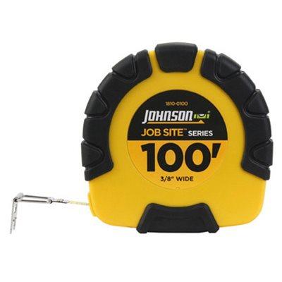 Johnson Job Site Closed-Case Tape Measure, 3:1 Gear Drive, 3/8" x 100-Ft.