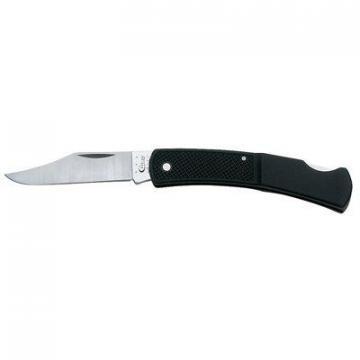 Case Caliber Lockback Pocket Knife, Stainless Steel/Black Zytel, 3-3/4"