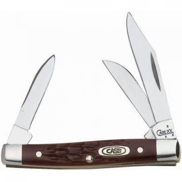 Case Stockman Pocket Knife with Clip, Stainless Steel/Brown, 2-5/8"