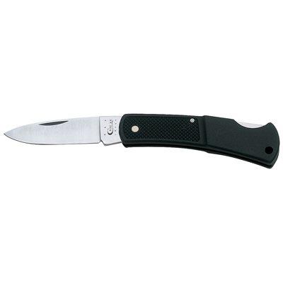 Case Caliber Lockback Pocket Knife, Stainless Steel/Black Zytel, 3"
