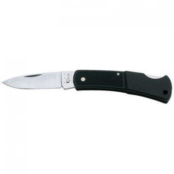 Case Caliber Lockback Pocket Knife, Stainless Steel/Black Zytel, 3"