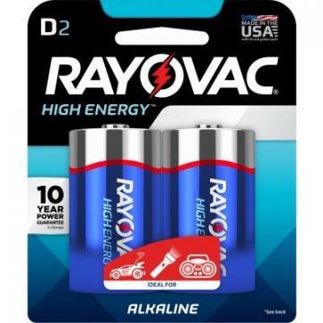 Rayovac Alkaline Batteries, "D", 2-Pk.