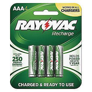 Rayovac AAA Pre-Charged Rechargeable Battery, Recharge, Nickel-Metal Hydride