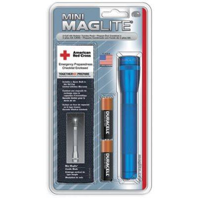 Maglite Mini Incandescent Flashlight Combo Pack, 14-Lumens, Blue Aluminum