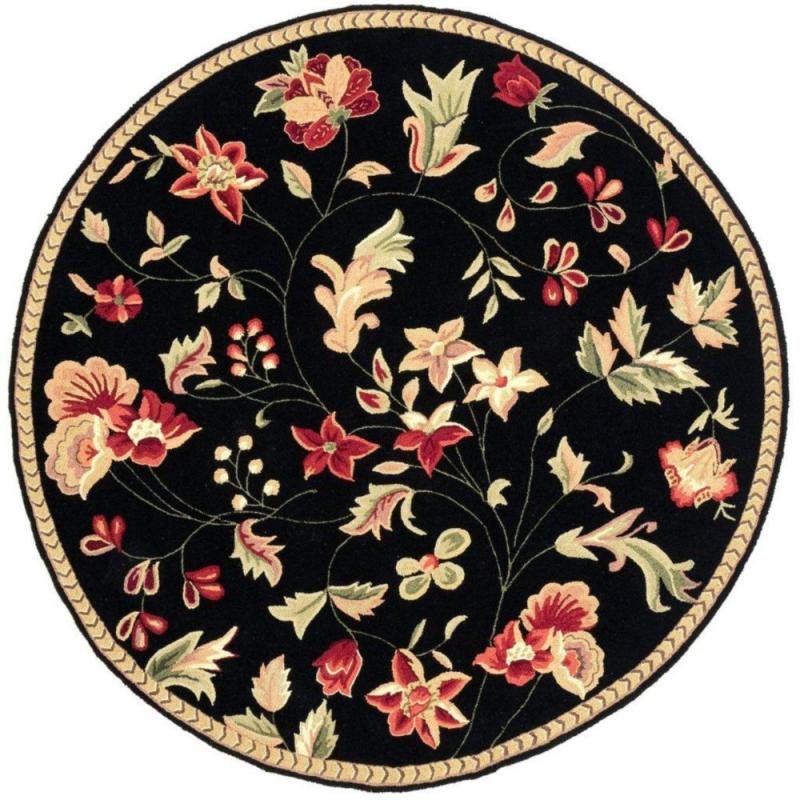 Artistic Weavers Quend Black Wool Round 3' Area Rug